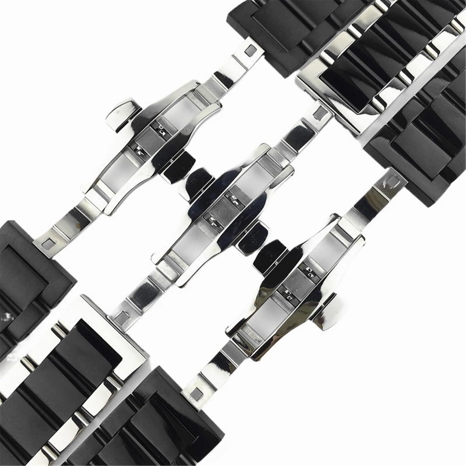 Stainless Steel Watch Strap 18mm 20mm Stainless Steel Folding Buckle Wristband Men Women Metal Bracelet Suitable for Smart Watch Traditional Watch