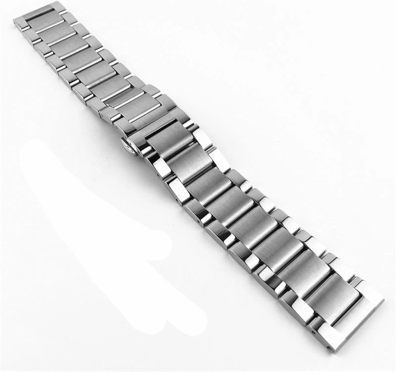 Stainless Steel Watch Strap 18mm 20mm Stainless Steel Folding Buckle Wristband Men Women Metal Bracelet Suitable for Smart Watch Traditional Watch