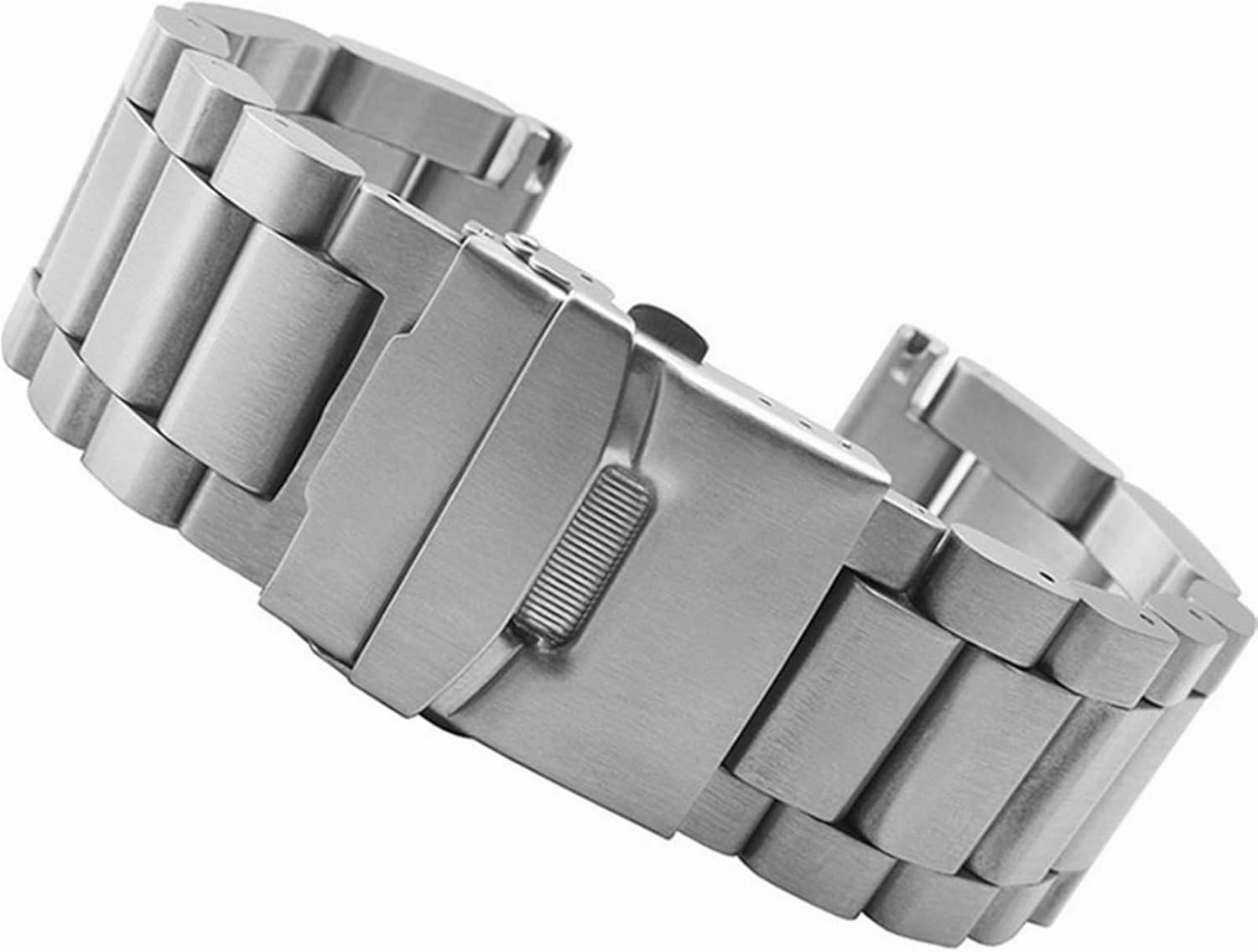 Stainless Steel Watch Strap Metal Watch Strap 18mm 20mm Suitable for Smart Watch Men's Women's Universal Metal Watch Strap Wristband(Silver,21mm)