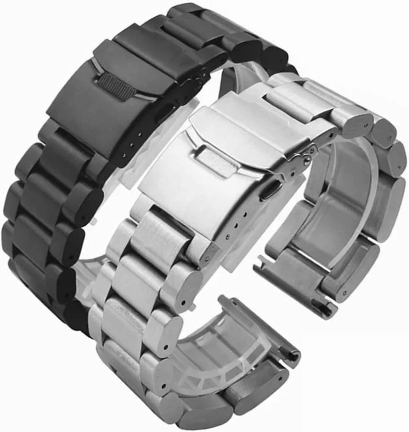 Stainless Steel Watch Strap Metal Watch Strap 18mm 20mm Suitable for Smart Watch Men's Women's Universal Metal Watch Strap Wristband(Silver,21mm)