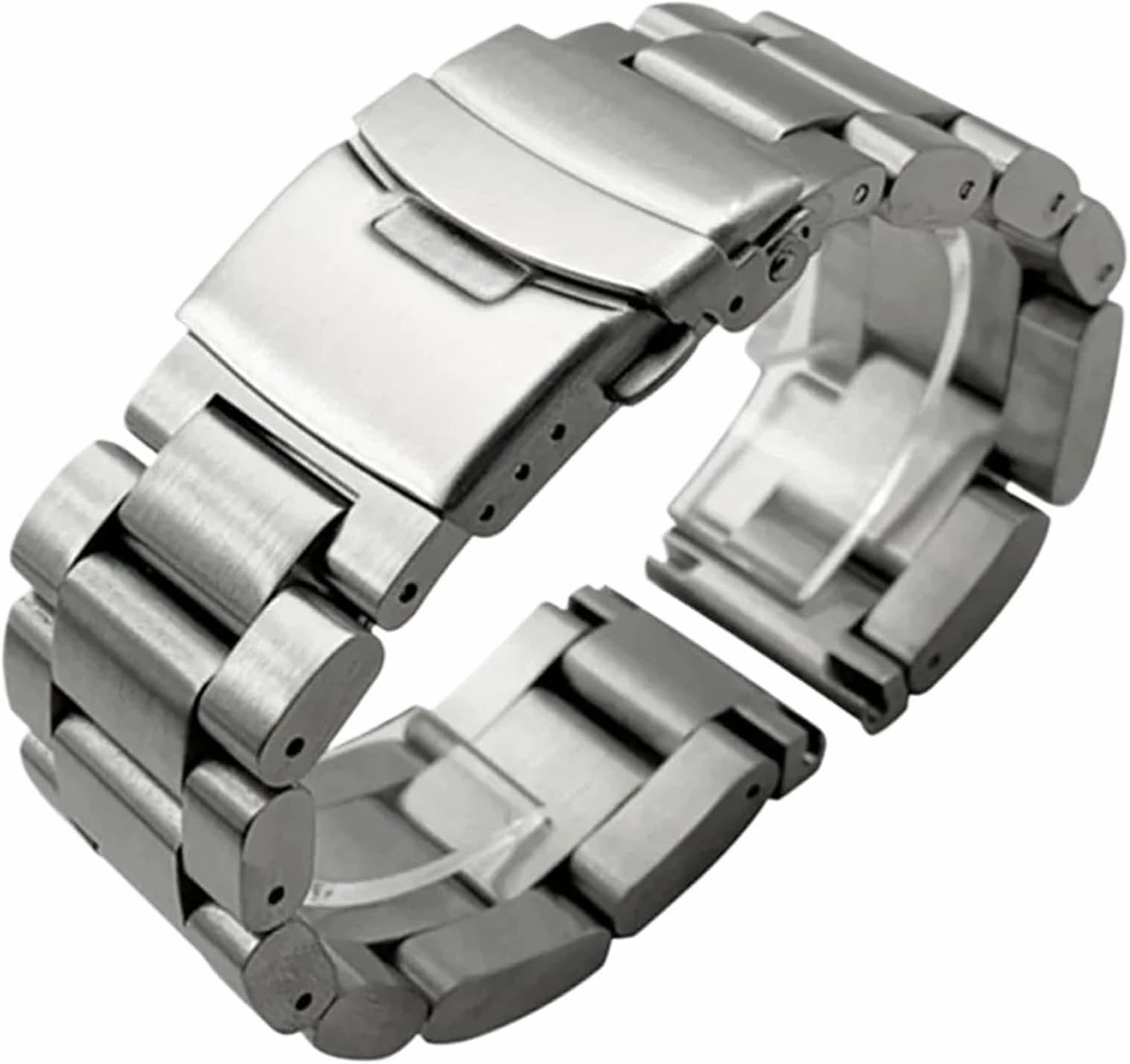 Stainless Steel Watch Strap Metal Watch Strap 18mm 20mm Suitable for Smart Watch Men's Women's Universal Metal Watch Strap Wristband(Silver,21mm)