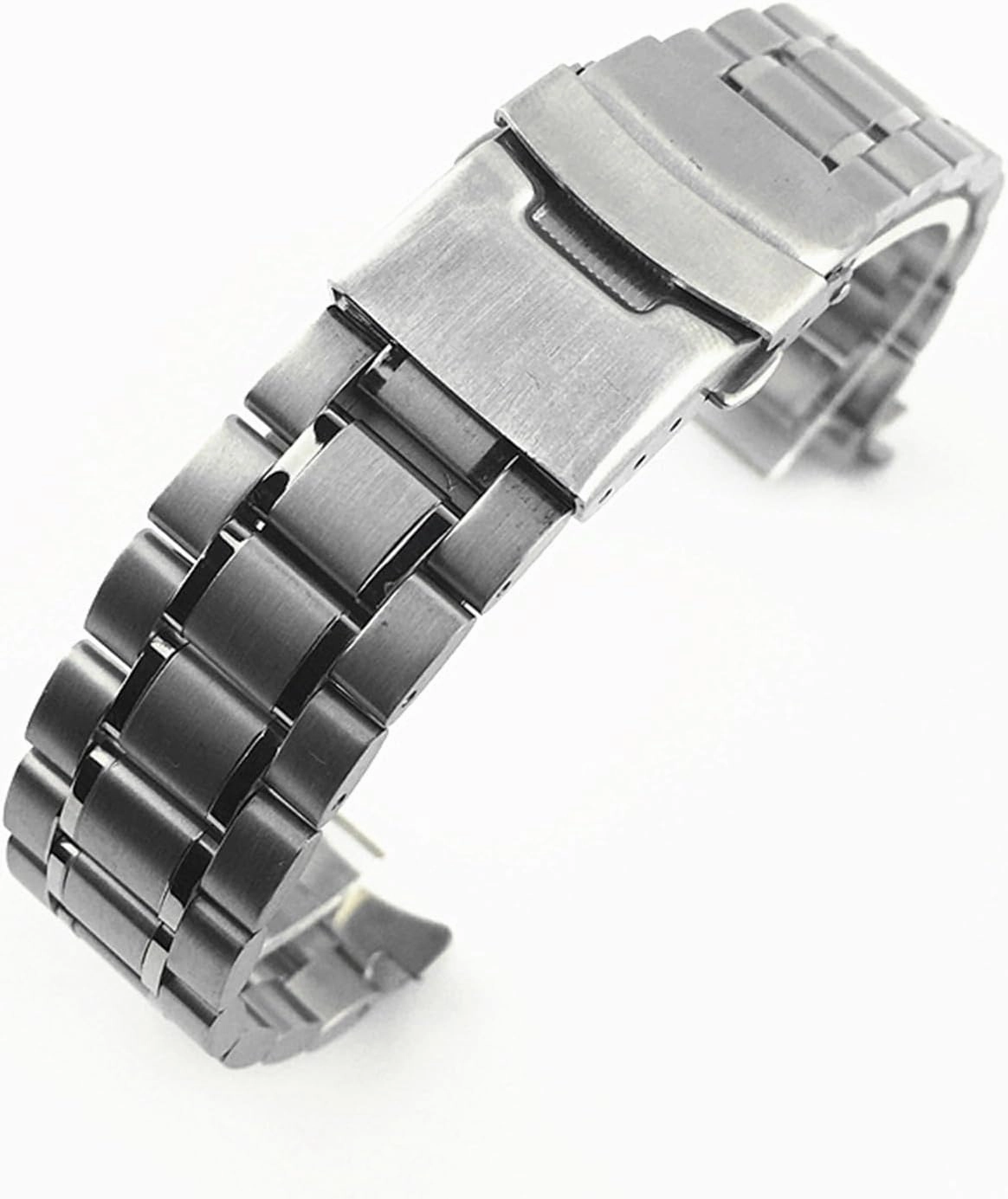 Stainless Steel Watch Strap Metal Watch Strap 18mm 20mm Suitable for Smart Watch Men's Women's Universal Metal Watch Strap Wristband(Silver,21mm)