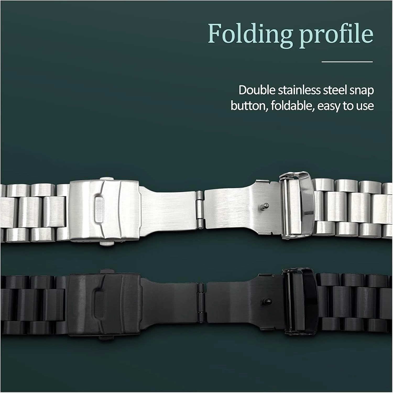 stainless steel watchbands bracelet 22mm 24mm 26mm solid thickening metal watch band strap