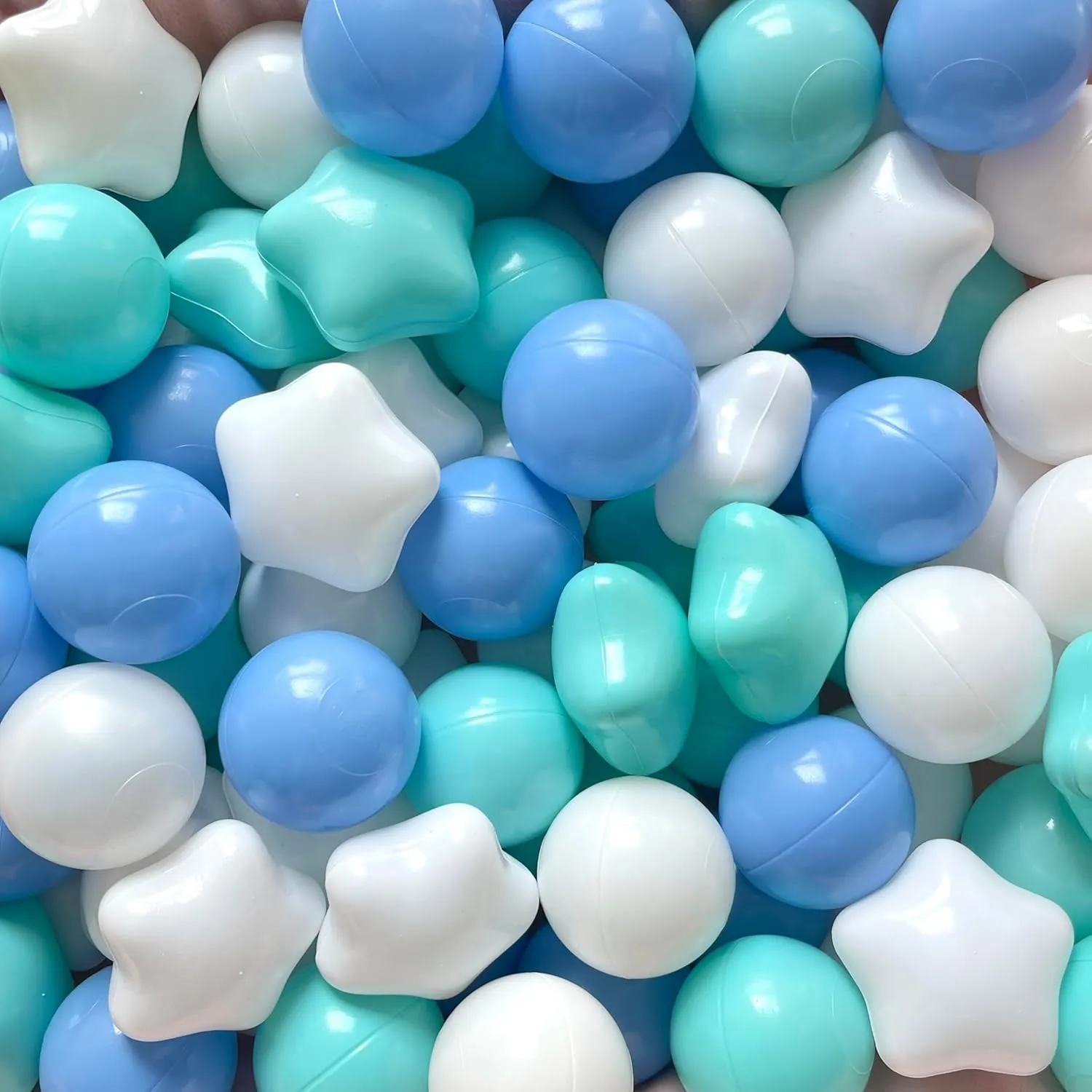 Star Ball Pit Balls 500/1000 Count Plastic Play Pit Star Balls for Baby Pool Ball Pit, BPA Free Crush Proof Play Balls Playpen Ball for Toddlers Tent & Playhouse