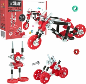 Stem Building Toys, ChopperBit Educational Robot, Build Your Own Robot for Kids 8  Years, Stem Toys Engineering Kit, Motorcycle Vehicle Construction Kit Gift Ideas Boys & Girls