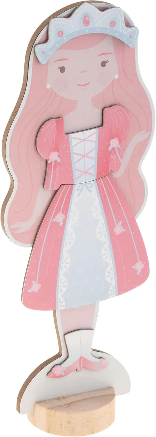 Stephen Joseph, Magnetic Dress Up Dolls, 30 pc Magnetic Travel Play Set – Pretend Play Magnetic Dress Up Dolls, Ideal for Ages 3 4 5 – Travel Game for Kids, Fairytale
