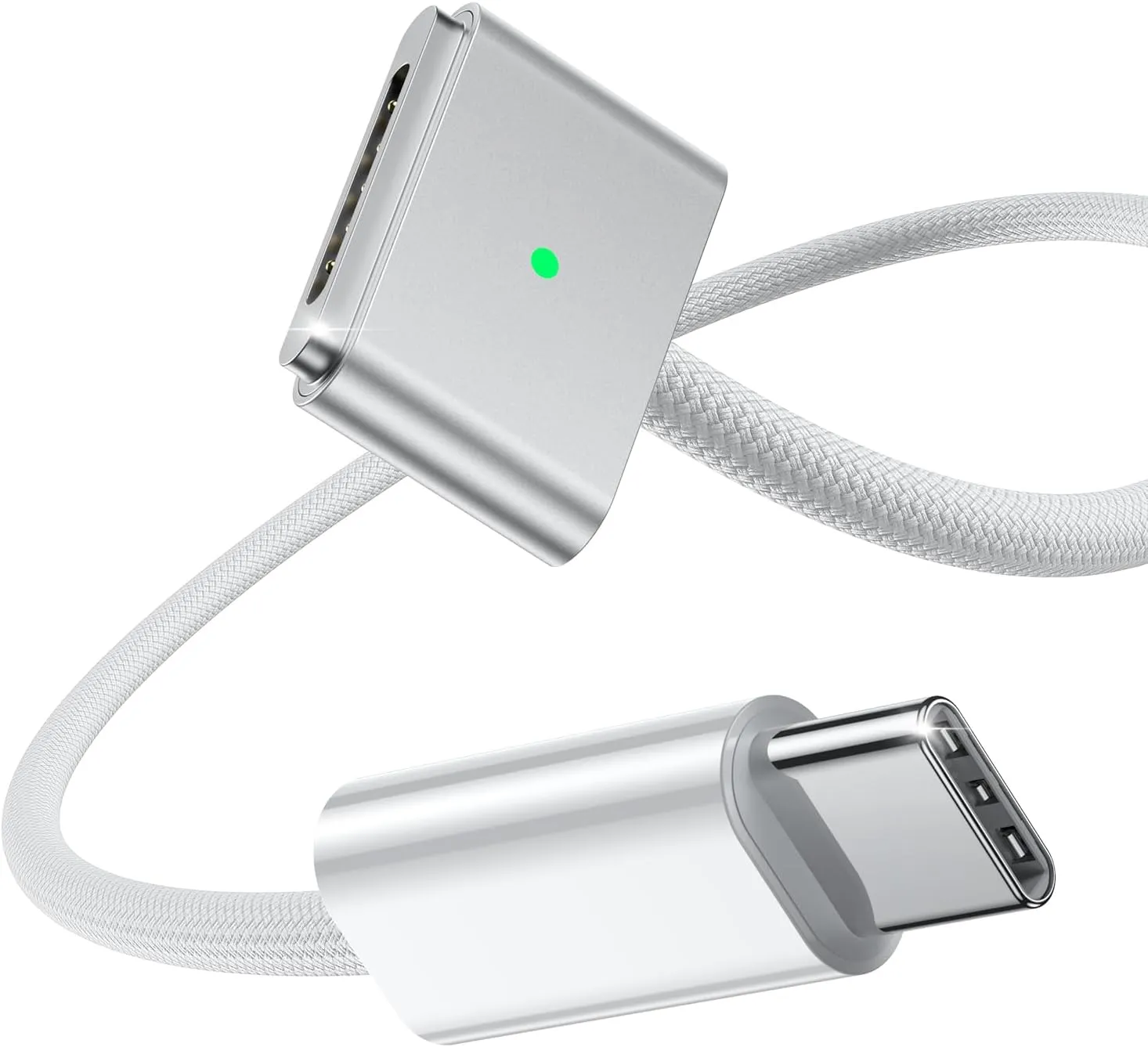 Stouchi USB-C to Magnetic 3 Cable (6.6ft), 140W Fast Charging for MacBook Air (15''/13'' M4 2025, M3 2024, M2 2023, M2 2022), Pro (16"/14" 2024/2023/2021)– White