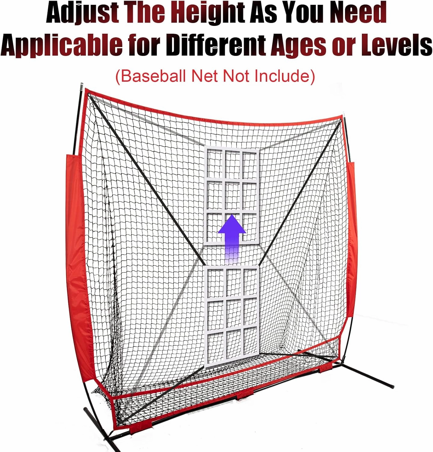 Strike Zone Target Net,13.5x21.5in Pitching Strike Zone Net,Portable Strike Zone Plate for Baseball Pitching Accuracy Improve