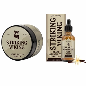 Striking Viking Pack of 2 Beard Butter & Beard Growth Oil