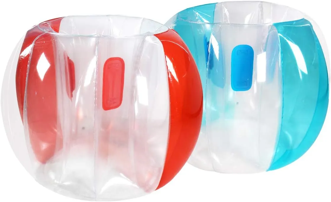 SUNSHINE-MALL 2 PC Sumo Balls for Kids, Bumper Bounce Toys, Kid Sumo Balls, Lawn Game Ball for Kid Outdoor Team Gaming Play for 3  Ages (36 inch,Blue red)