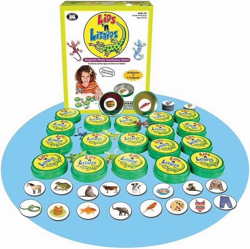 Super Duper Publications | Lids 'n Lizards® Magnetic Photo Vocabulary Game | Educational Learning Resource for Children