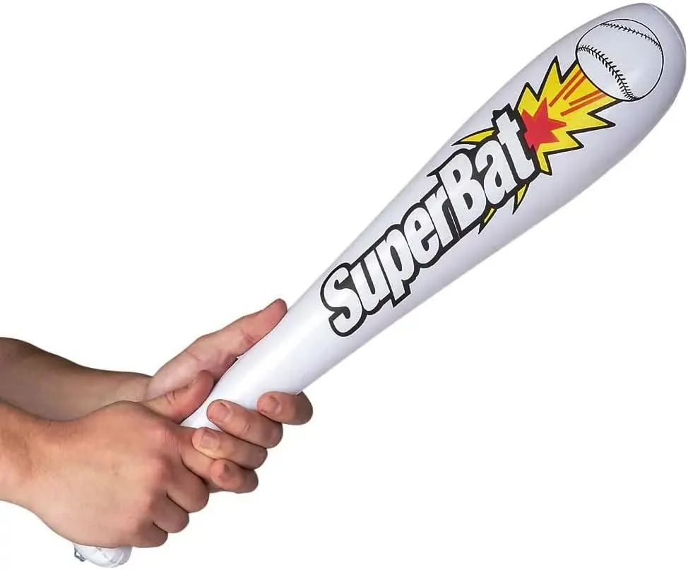 Superbat Inflatable Baseball Bat (Pack) (22") Vinyl. Super Fun and Safe Inflate Toy. Inflate Sport Event Decor Party Favor