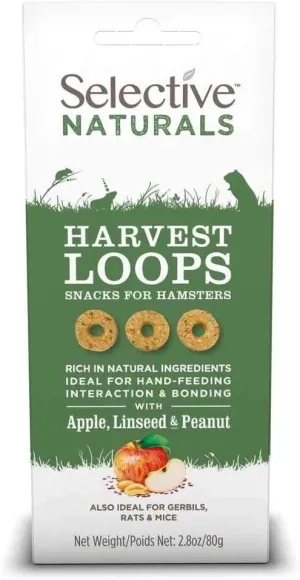 Supreme Petfoods Selective Naturals Harvest Loops with Apple, Linseed & Peanut (Pack of 4), Brown, 2.8 OZ