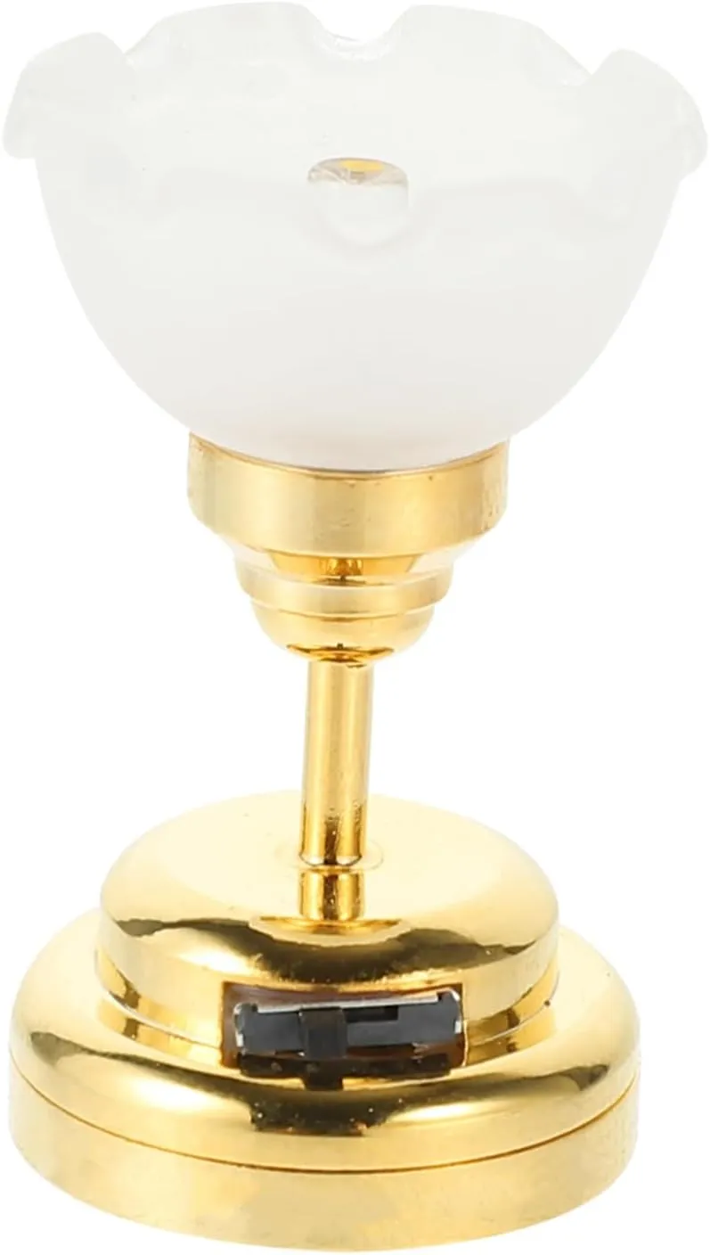SUPVOX Miniature LED Ceiling Light for Dollhouse Flower Design for DIY Scene Decoration Material for Miniature Living Decor