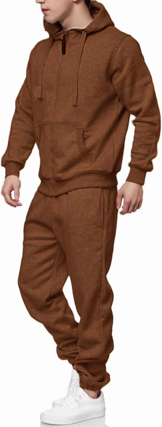 Sweatsuits for Men 2 Piece Men's Jogging Tracksuit Set Hoodie Casual Athletic Long Sleeve Zipper Suit Set