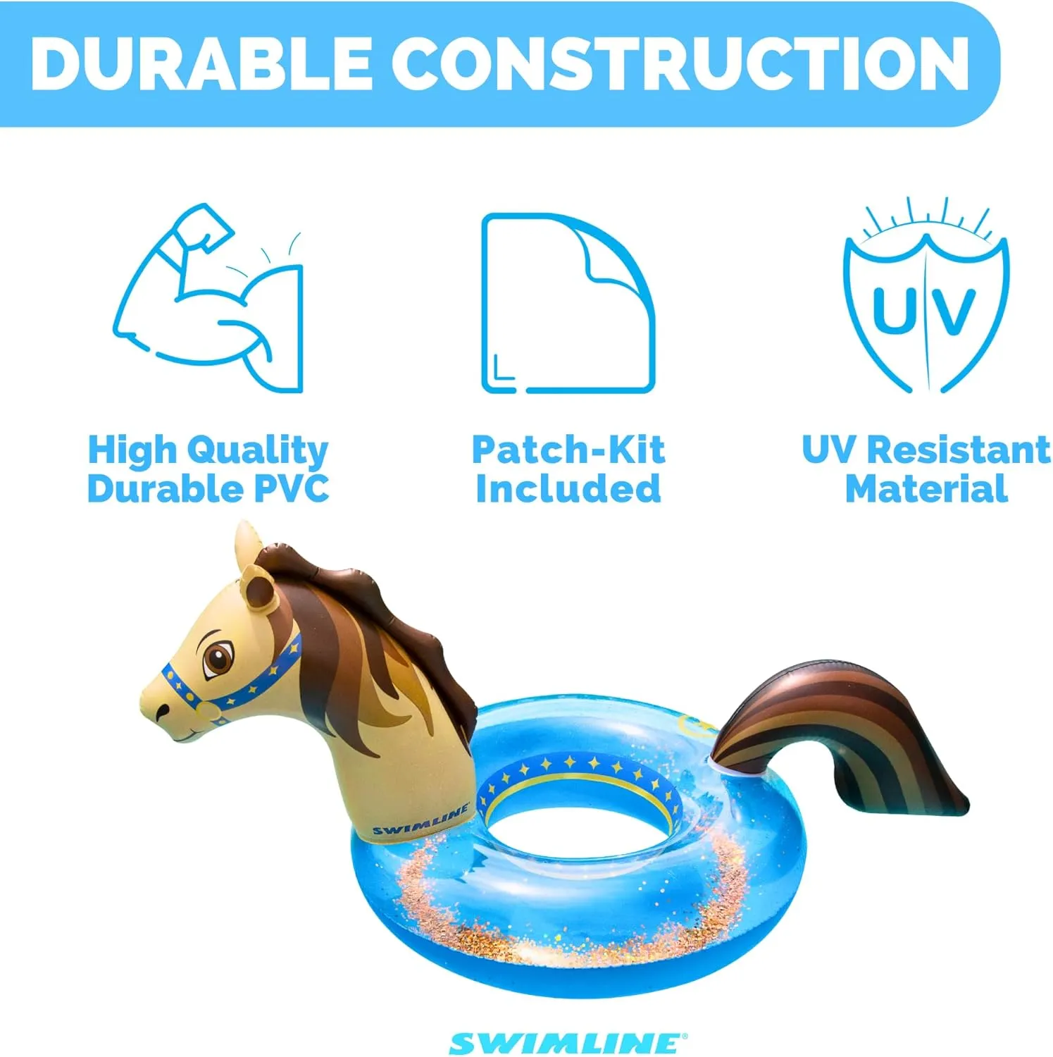 Swimline Giant Pretzel Swim Fun Inflatable Floating Seat