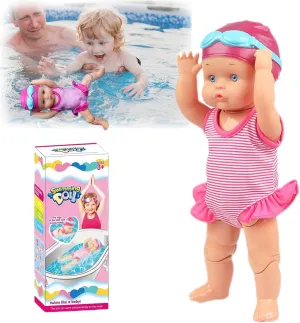 Swimming Baby Doll for Pool, Interactive Waterproof Swimming Doll, for Realistic Swim Action Movable Joints, Removable Swimsuit, Ideal Gift for Kids (1 Pcs)