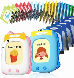 Talking Flash Cards 2 Pack, Toddler Toys with 336 Sight Words, Learning Educational Montessori Autism Sensory Speech Therapy Toys for 3 4 5 6 Year Old Boys and Girls
