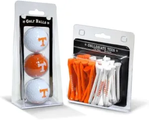 Team Golf NCAA Logo Imprinted Golf Balls (3 Count) & 2-3/4" Regulation Golf Tees (50 Count), Multi Colored