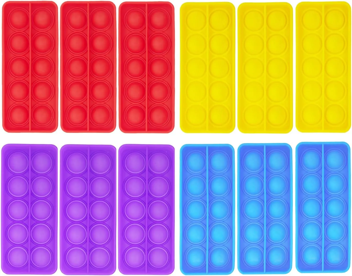 Ten Frame Popper, Stress Relieve Math Fidget Sensory Counting Toys, Educational Toy for Kids Classroom Group Learning Activities(Pack of 12)