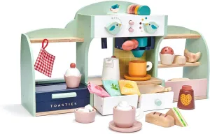Tender Leaf Toys - Bird's Nest Café - 40 Pcs One-Stop Pretend Play Coffee Shop for Kids, Bakery and Cafe Set with Accessories - Promote Imaginative and Social Skills Development - Age 3 