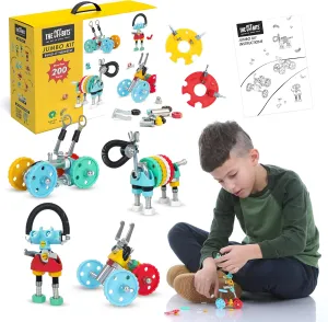 The Off Bits Jumbo Kit Educational Build Your Own Robot Toy, Stem Classroom Games for Group Play & Family, Birthday Easter Gifts for Kids Montessori Play Kit, Steam Toys for Kids Ages 6 7 8 9 