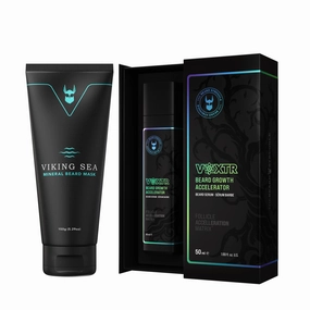 The Beard Struggle Viking Sea Mineral Beard Mask & Beard Growth Serum Bundle Promotes Beard Health & Increases Hair Follicle - Keeps Beard Smooth & Shiny