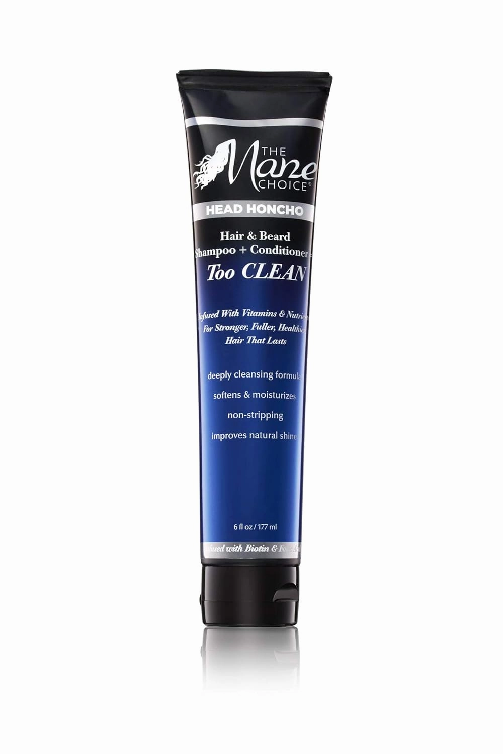THE MANE CHOICE Head Honcho Hair & Beard Shampoo And Conditioner Too CLEAN- Vitamins And Nutrients For Stronger, Fuller, and Healthier Hair And Beard (6 Ounces / 177 Milliliters)