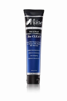 THE MANE CHOICE Head Honcho Hair & Beard Shampoo And Conditioner Too CLEAN- Vitamins And Nutrients For Stronger, Fuller, and Healthier Hair And Beard (6 Ounces / 177 Milliliters)
