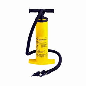 THERABAND Pro Series & Standard Exercise Ball Power Pump, Manual, Yellow, Rubber, Three Head Attachments, Air Pump, Exercise Ball Pump