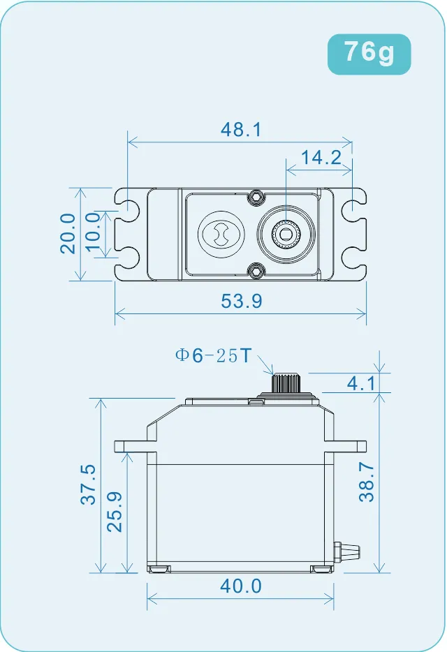 Theta THL798 70cc HV Servo 40kg/0.09@8A/8.4V Stock Take Clearance