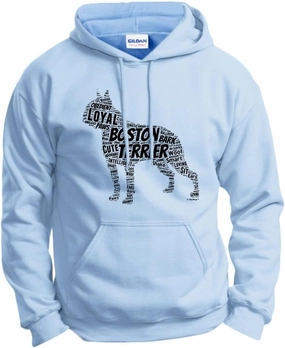 ThisWear Boston Terrier Word Art Dog Puppy Owner Gift Hoodie Sweatshirt