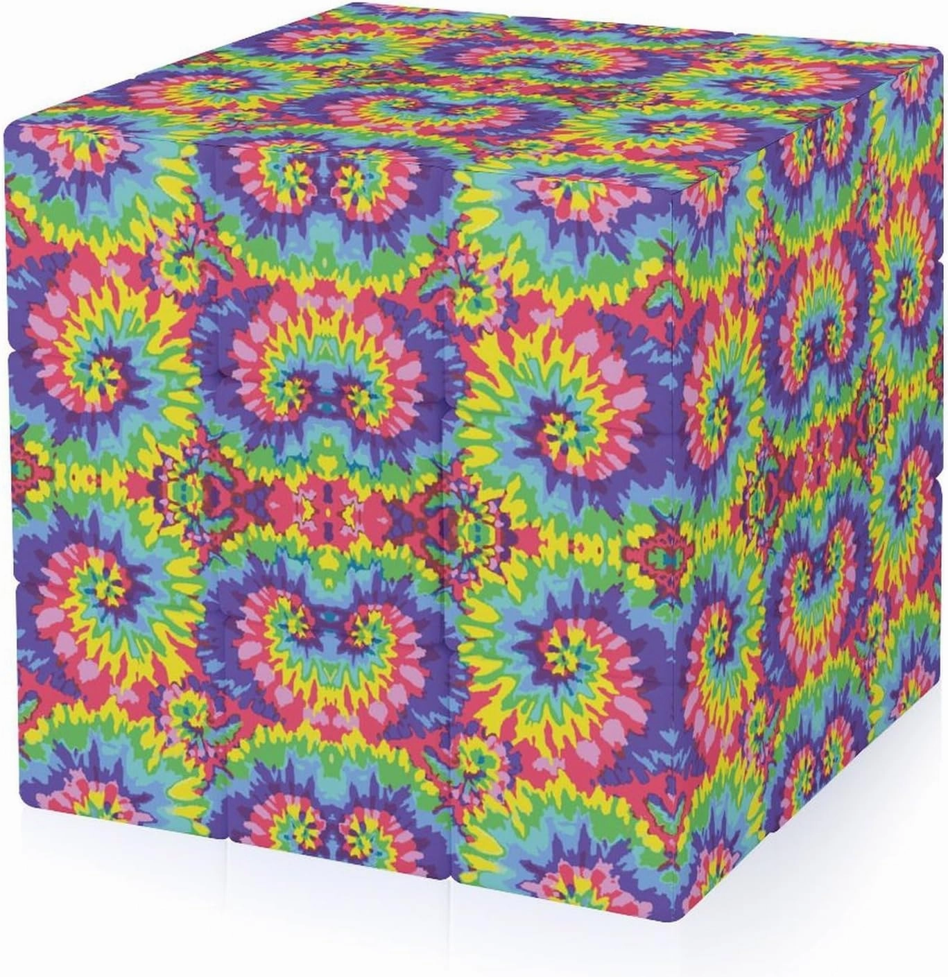 Tie Dye Colorful Abstract Funny 3x3x3 Cube Smooth Lightweight Puzzle for Adult Graphic Printing Travel