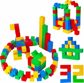 Tigerdoe 32 Pcs Educational Magnetic Cubes for Kids | Sensory Montessori Toys for Boys & Girls | Preschool Educational Magnetic Block Set