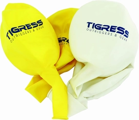 Tigress Helium 100% Pure Latex, Biodegradeable Balloons for Kite Fishing, Set Includes Two Balloons and Three Clips