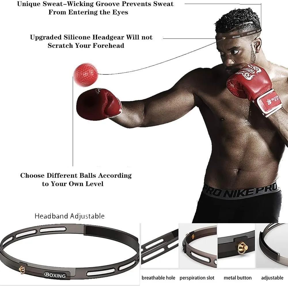 TOCO FREIDO Double End Punching Ball, Speed Bag with Difficulty Levels Boxing Reflex Ball with Headband, Perfect for Reaction, Agility, and Hand Eye Coordination Training