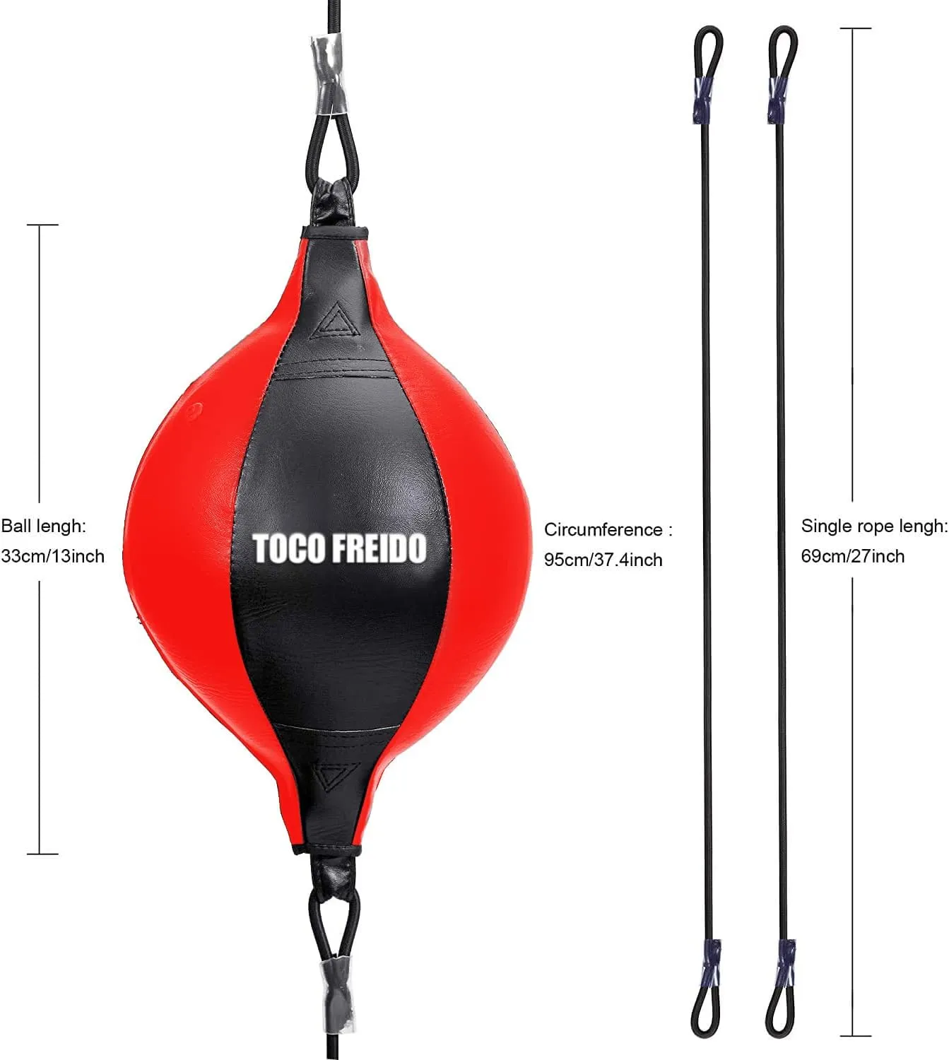 TOCO FREIDO Double End Punching Ball, Speed Bag with Difficulty Levels Boxing Reflex Ball with Headband, Perfect for Reaction, Agility, and Hand Eye Coordination Training