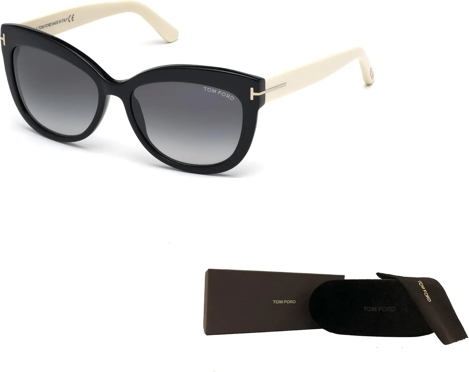 Tom Ford FT0524 Alistair Square Sunglasses for Women   BUNDLE with Designer iWear Eyewear Care Kit