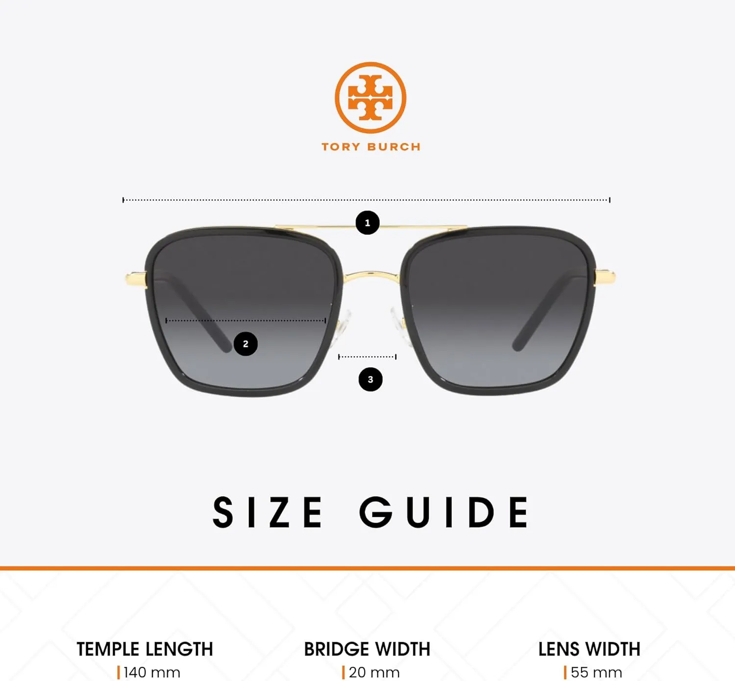 Tory Burch TY6090 Square Sunglasses for Women   BUNDLE With Designer iWear Eyewear Kit