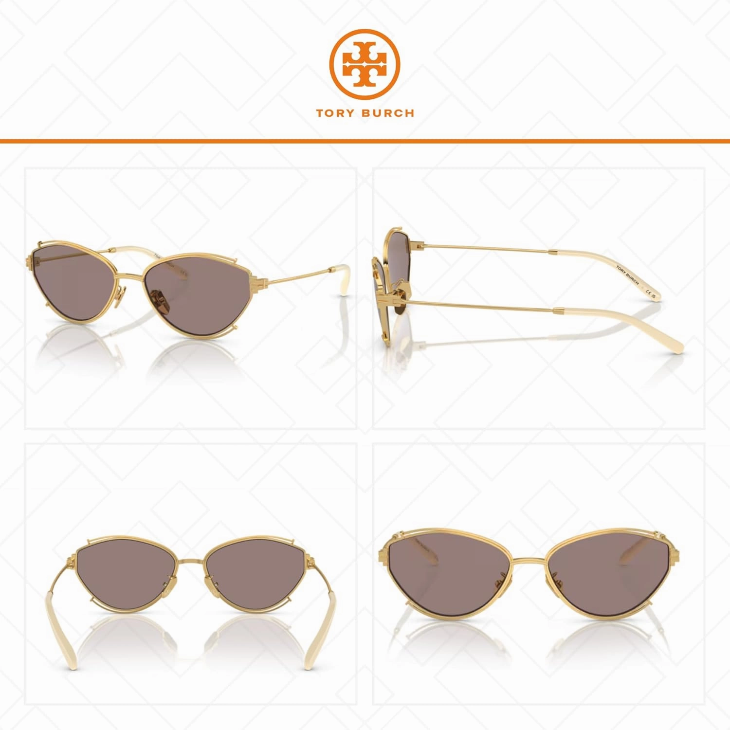 Tory Burch TY6103 Oval Sunglasses for Women   BUNDLE With Designer iWear Complimentary Eyewear Kit