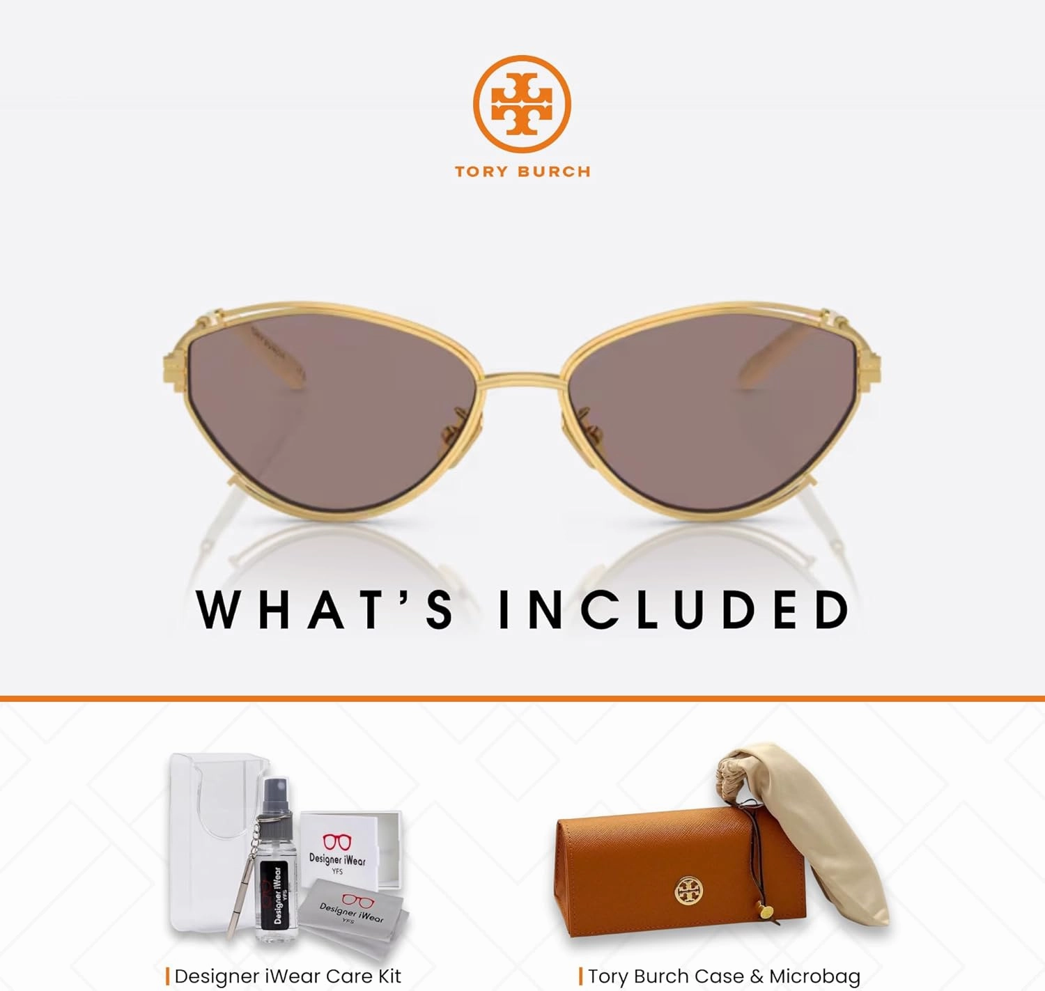 Tory Burch TY6103 Oval Sunglasses for Women   BUNDLE With Designer iWear Complimentary Eyewear Kit