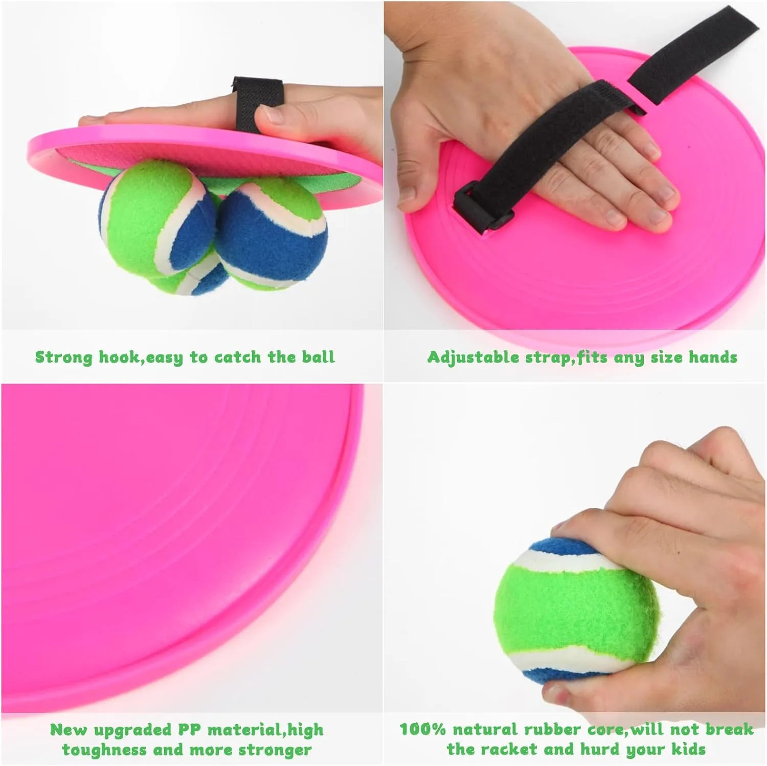 Toss and Catch Ball Game – Outdoor Catch Toy for Kids, 8inch Catch Ball Racket for Adult Backyard Beach Playground Play, 3-12 Years Boys Girls Birthday Gifts