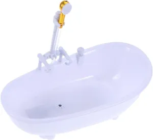 Totority Doll Bathing Tub, Electric Water Spraying Bathtub Swimming Pool with Sprayer for Doll Doll Bathtub with Light and Sound