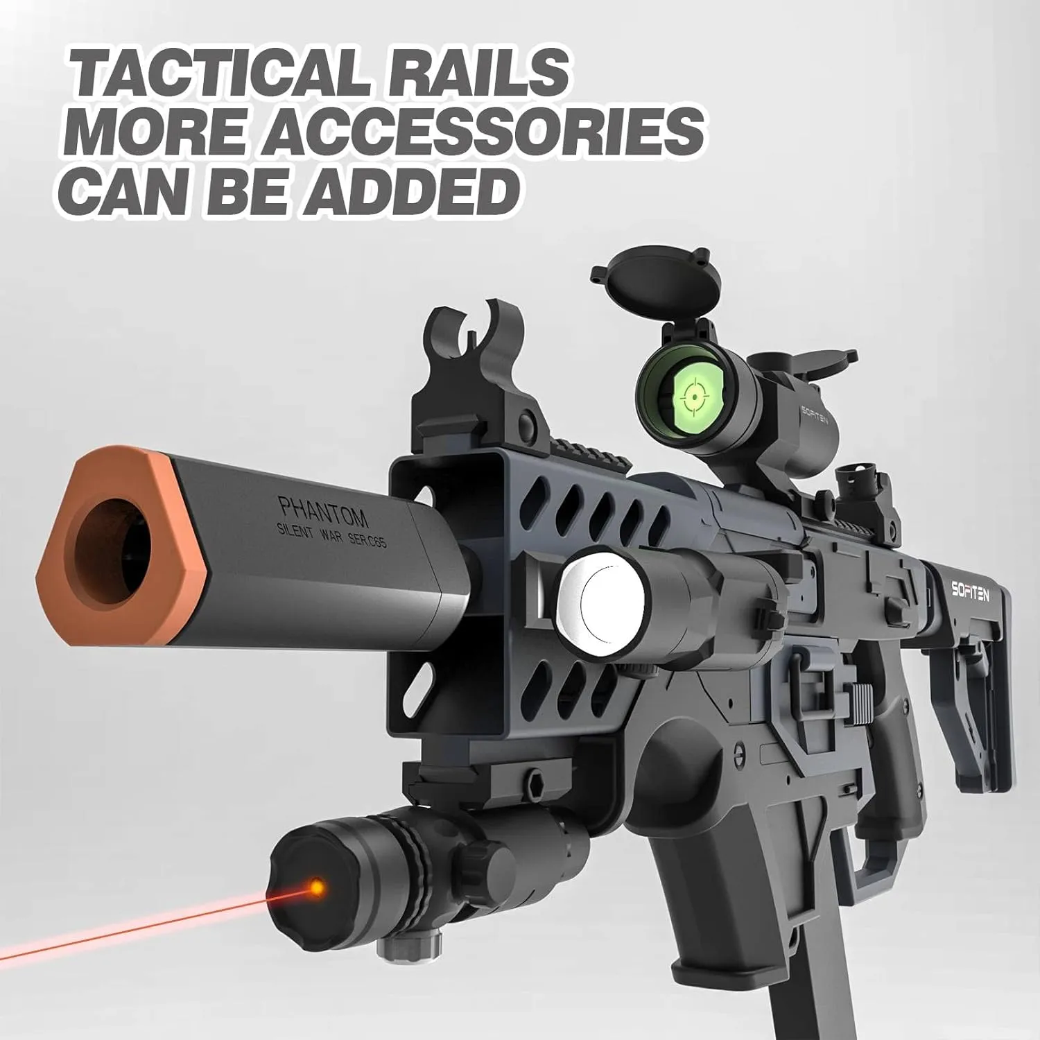 Toy Gun Automatic Sniper Rifle with Tactical Vest Kit, Scope. Toy Foam Blaster Dart Toys with 120 Darts, IR and Flashlight. The Shooting Activity Game for Kids Age 8 