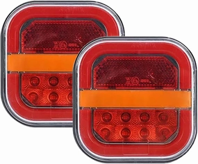 Trailer Tail Lights - Rechargeable Brake Light, Parking Indicator | Wireless Waterproof High-Intensity Lamp For Towing, RV, Truck, Boat, Marine, Semi-Trailer, Flatbed, Dumper, Multi-Function Light Saf
