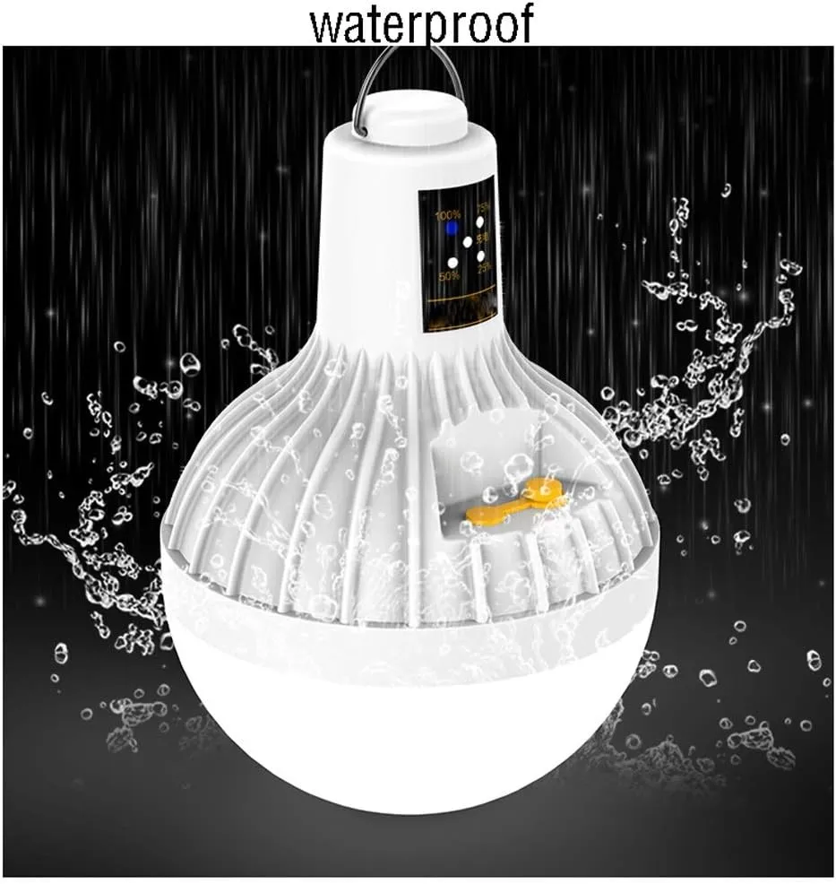TXTC Emergency Charging Bulb Portable LED Light Bulb USB Hanging Rechargeable Light Outdoor Camping Light for Camping/Patio/Garden/BBQ (Size : 150W)