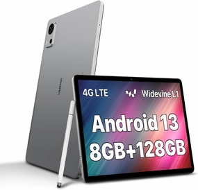 UMIDIGI G5 Tab Unlocked Android 13 Tablet 8(4 4) GB RAM 128GB,10.1” HD  Full View Display with Pen, 6000 mAh Mega Battery with Cellular and WiFi, Support 1 TB Expandable