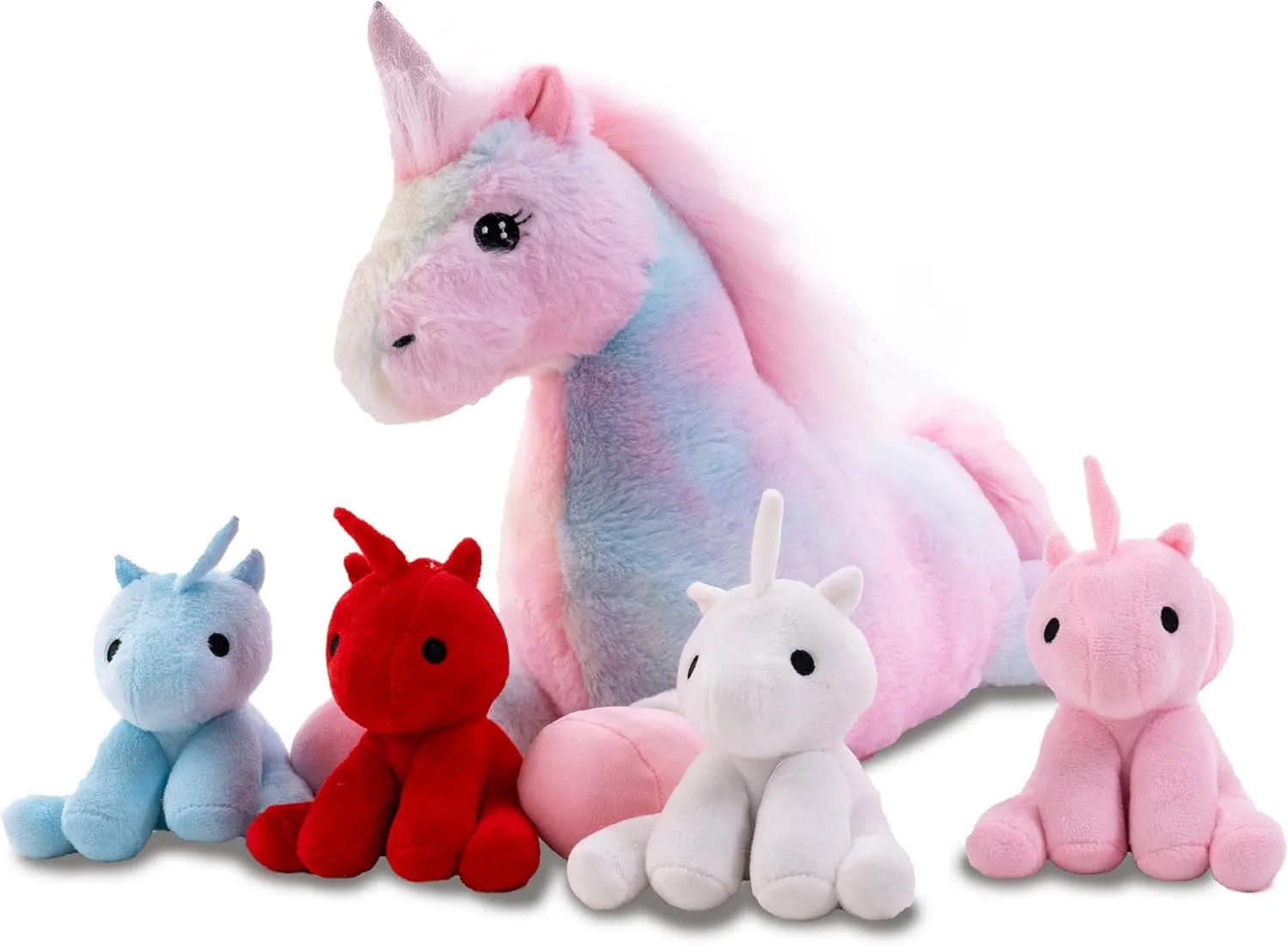 Unicorn Stuffed Animal With Baby Unicorns Inside, Mommy Plush With Babies Set, Gifts for Kids, Boys on Christmas, Birthday 20in