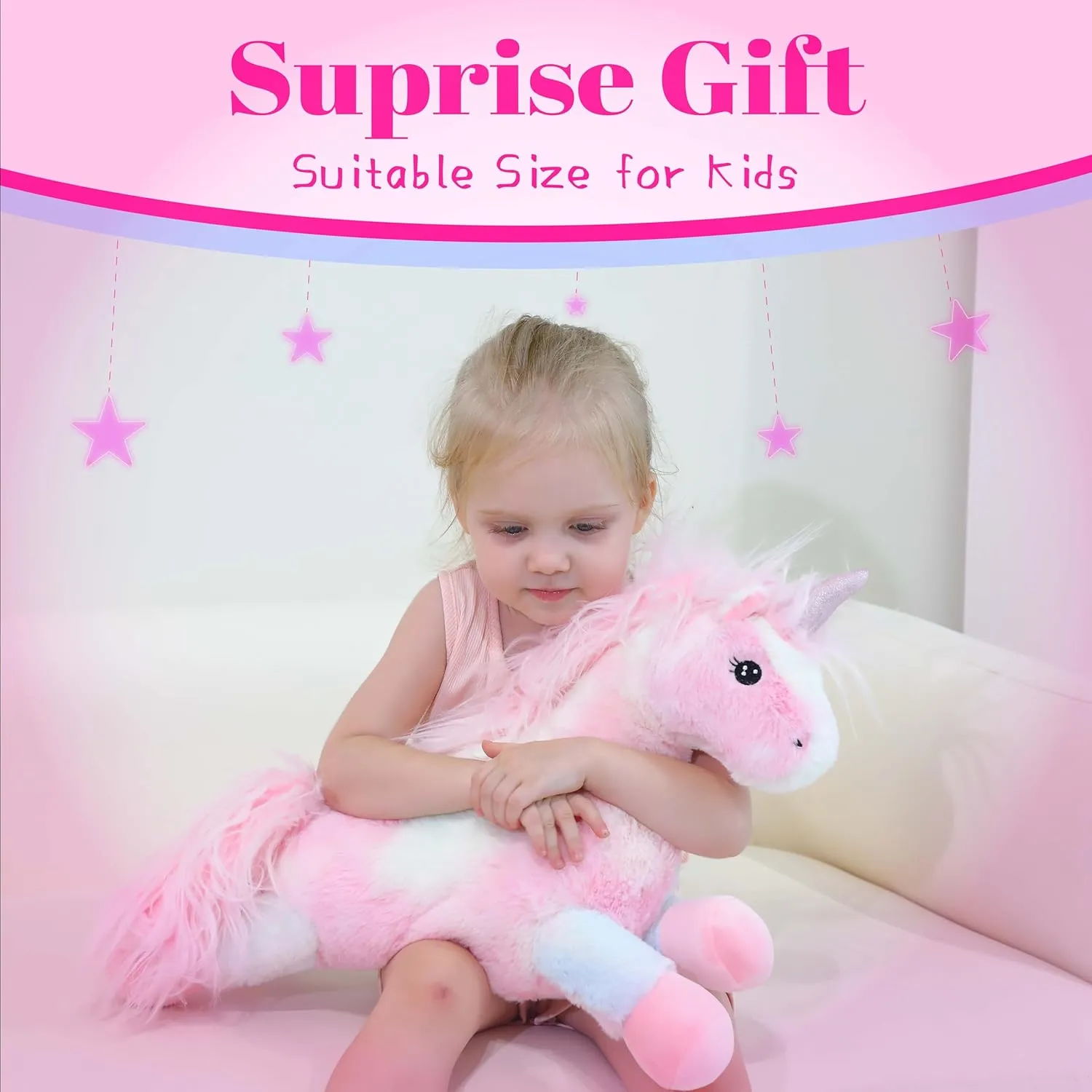 Unicorn Stuffed Animal With Baby Unicorns Inside, Mommy Plush With Babies Set, Gifts for Kids, Boys on Christmas, Birthday 20in