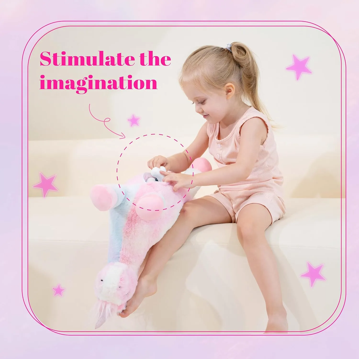 Unicorn Stuffed Animal With Baby Unicorns Inside, Mommy Plush With Babies Set, Gifts for Kids, Boys on Christmas, Birthday 20in